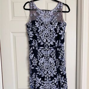 EUC Gorgeous JS Collections embroidered long gown size 10